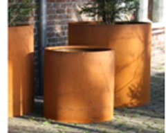 Cylinder - The Corten  Steel  Planter